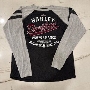 Harley Davidson Mens Long Sleeve T Shirt L Black
